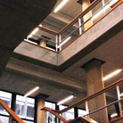 brutalist stairs and corridors for filming
