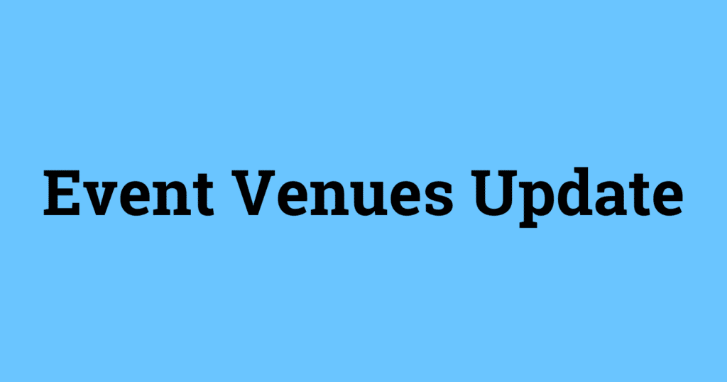 Event venues update from 20 Bedford Way